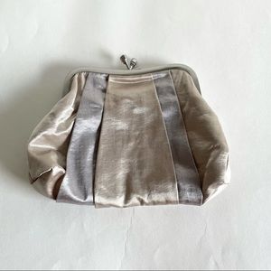 Bath and Body Works Silver Gold clutch purse